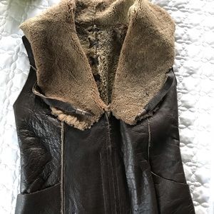 Cozy leather vest!